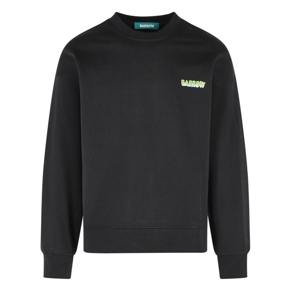 Barrow Black Cotton Sweatshirt Men